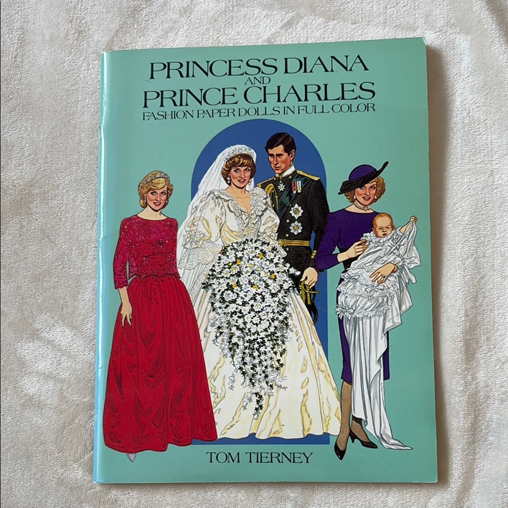 Princess Diana & Prince Charles paper dolls vintage 1980s